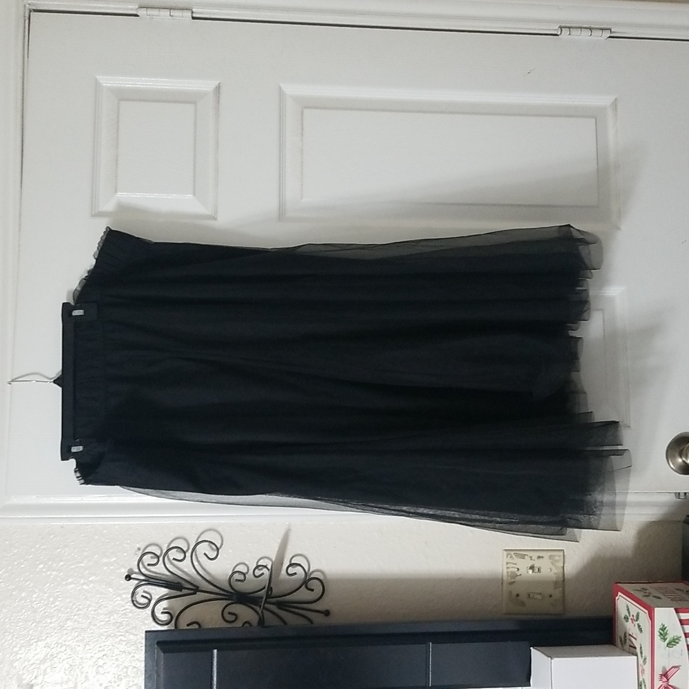 Black skirt with sheer bottoms